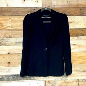 White House Black Market size 2 black one button closure blazer with pockets